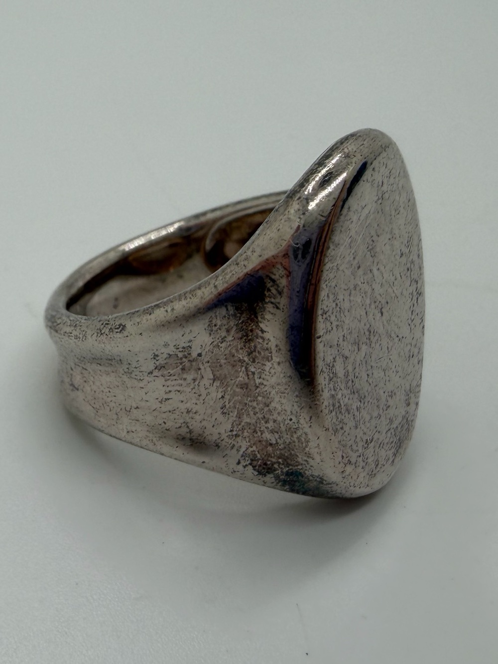 Vintage thick chunky sterling signet ring size 10